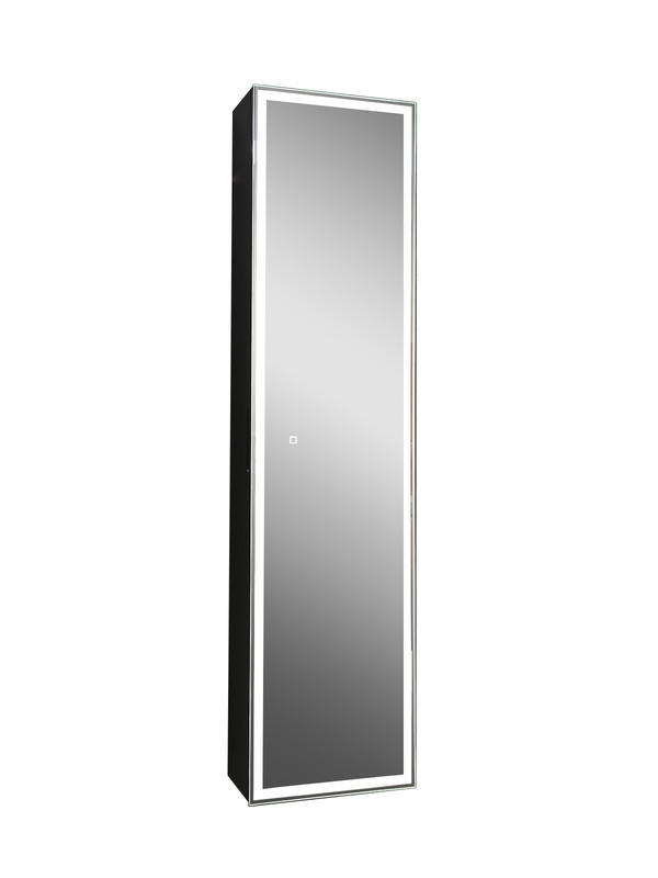 Зеркало-шкаф Mirror Box black Led 400х1600, фото 1